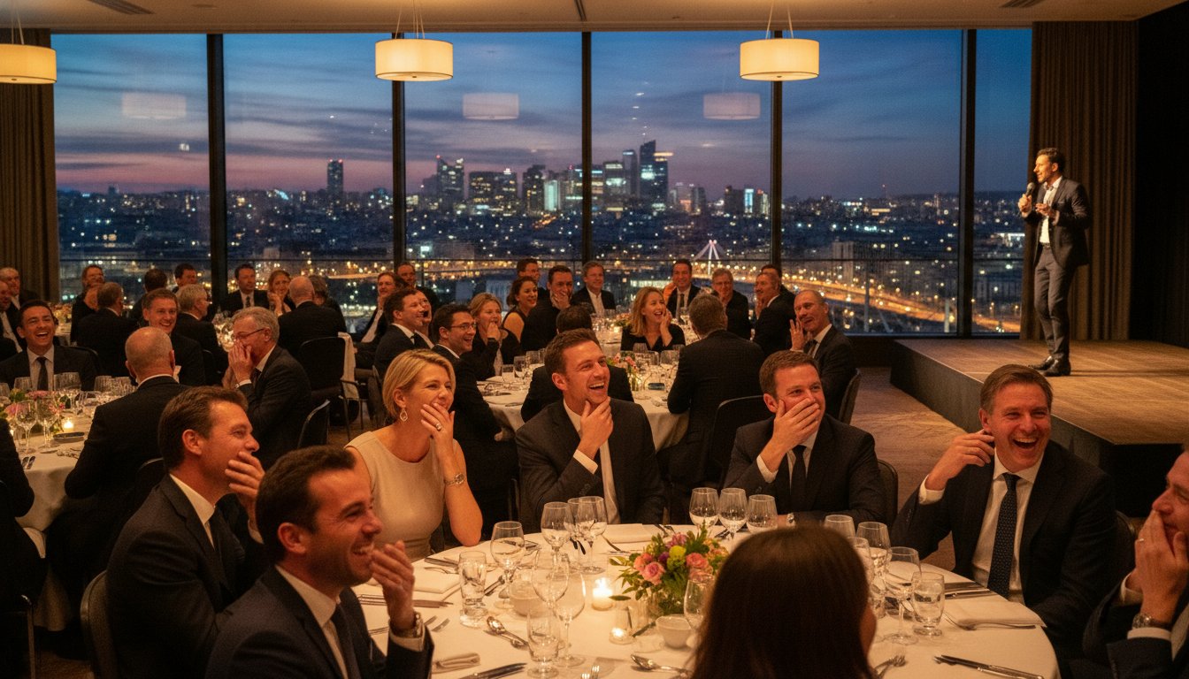 Animation soirée de gala entreprise : l’humour sur mesure pour marquer les esprits en 2026