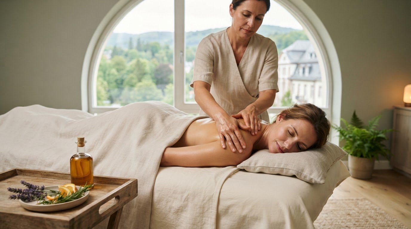 Aromaölmassage buchen und Dauer sowie Duft wählen