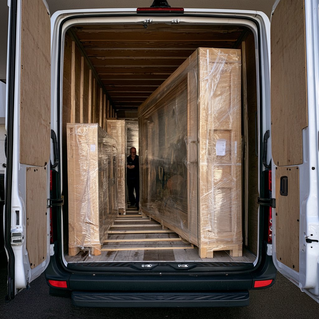 Professional antique furniture shipping with secure protective packing