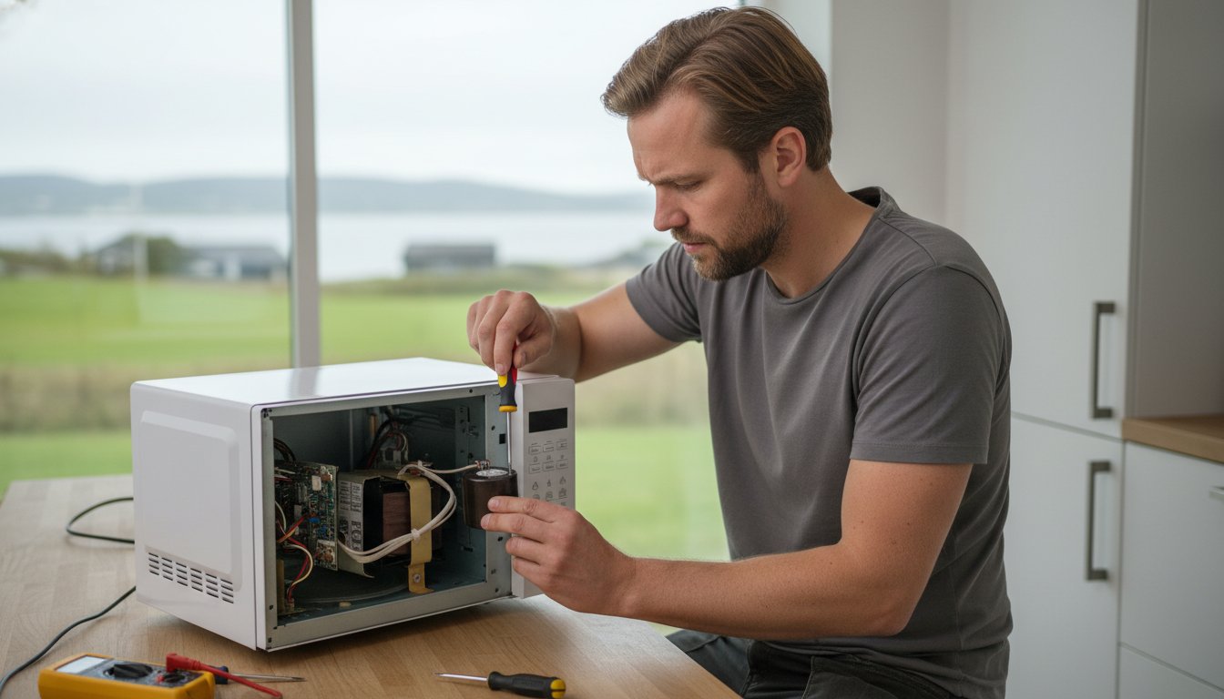 Sikkerhedsregler ved reparation af mikrobølgeovn: Guide til sikker gør-det-selv 🛠️