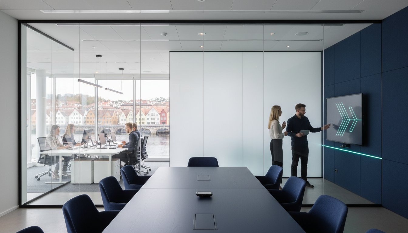 Innsynsskjerming for glassvegger på kontor: Den komplette guiden for 2026