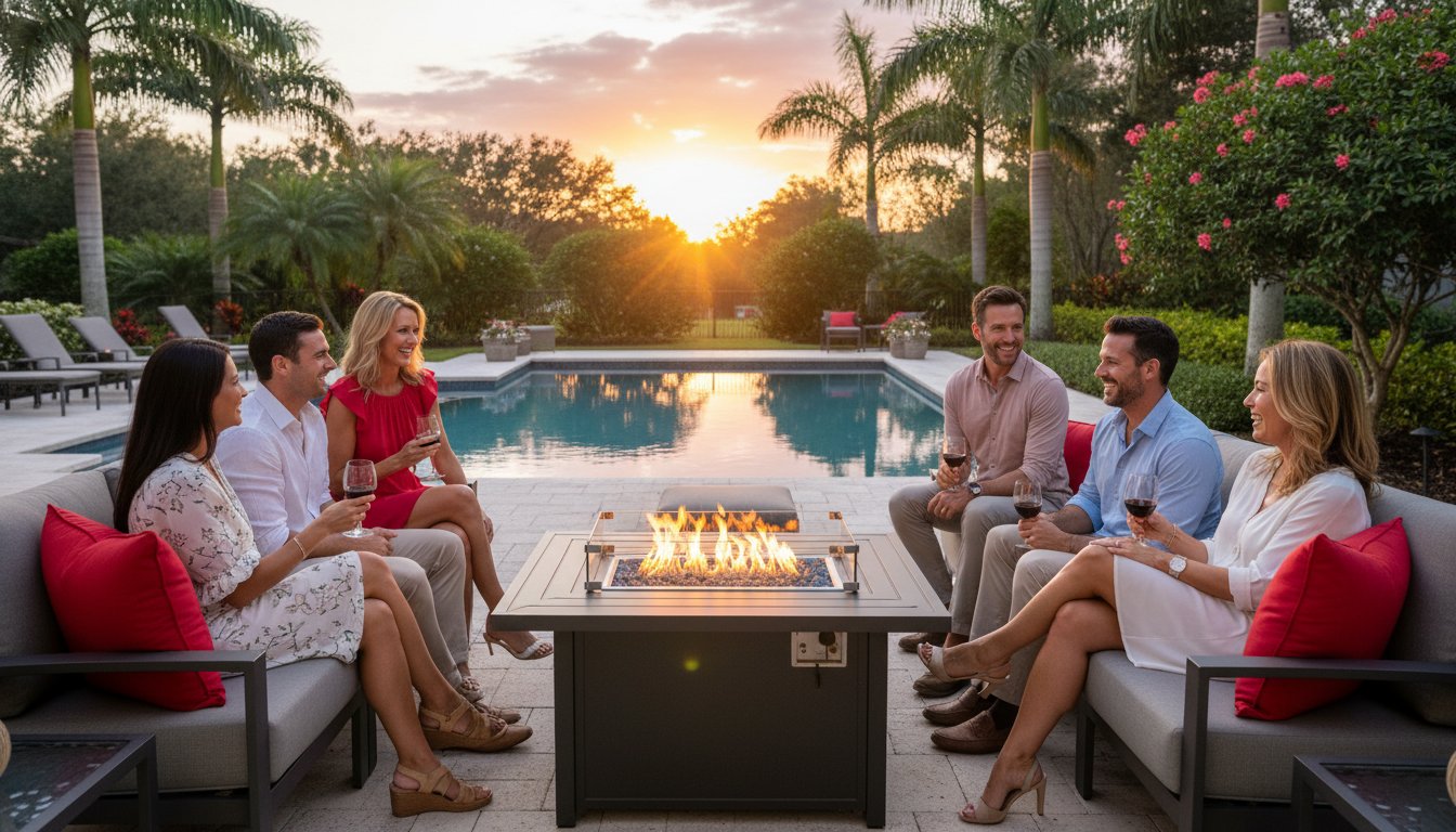 Choosing a Gas Fire Pit Table for Entertaining: The Ultimate Florida Host Guide