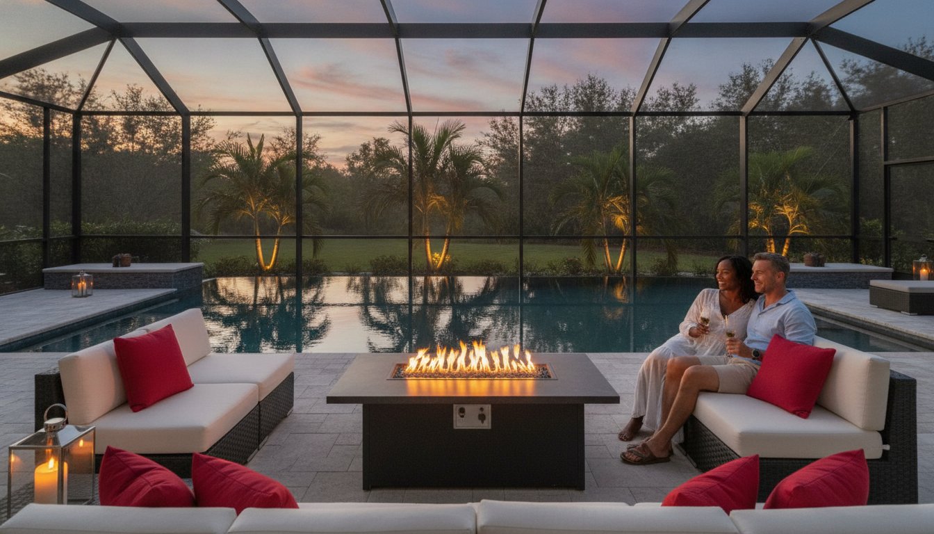 Poolside Fire Pit Tables: 5 Inspiring Examples for Your Florida Backyard