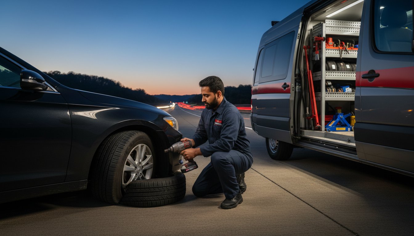 Roadside Tire Change Service Near Me: Birmingham’s Mobile Solution