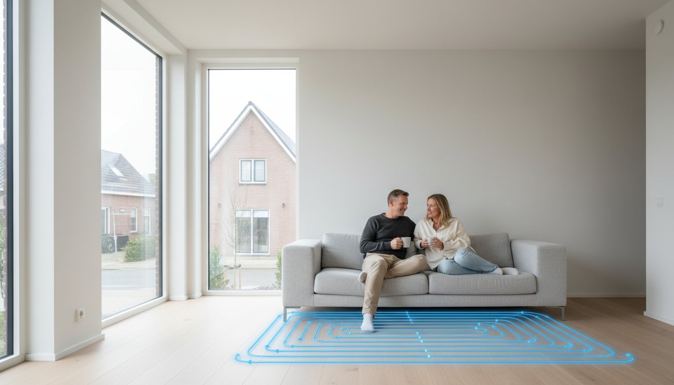 Vloerverwarming dun: De ultieme gids voor een gasloze renovatie in 2026