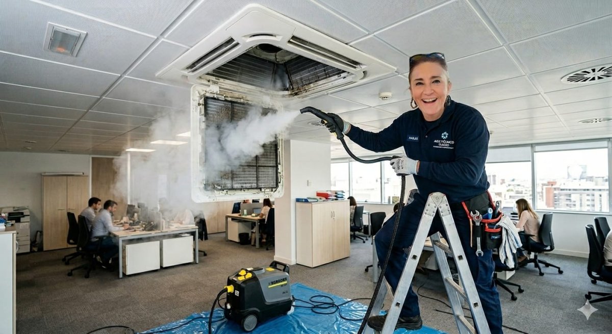 Limpieza profunda de cassette con máquina de vapor en la Costa del Sol