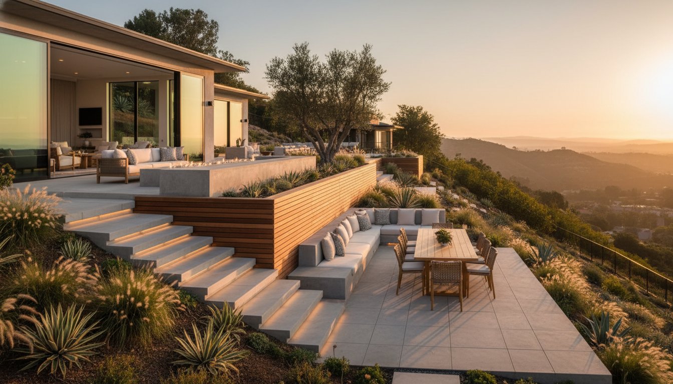 Elevating the Horizon: Custom Landscape Design for Sloped Backyards