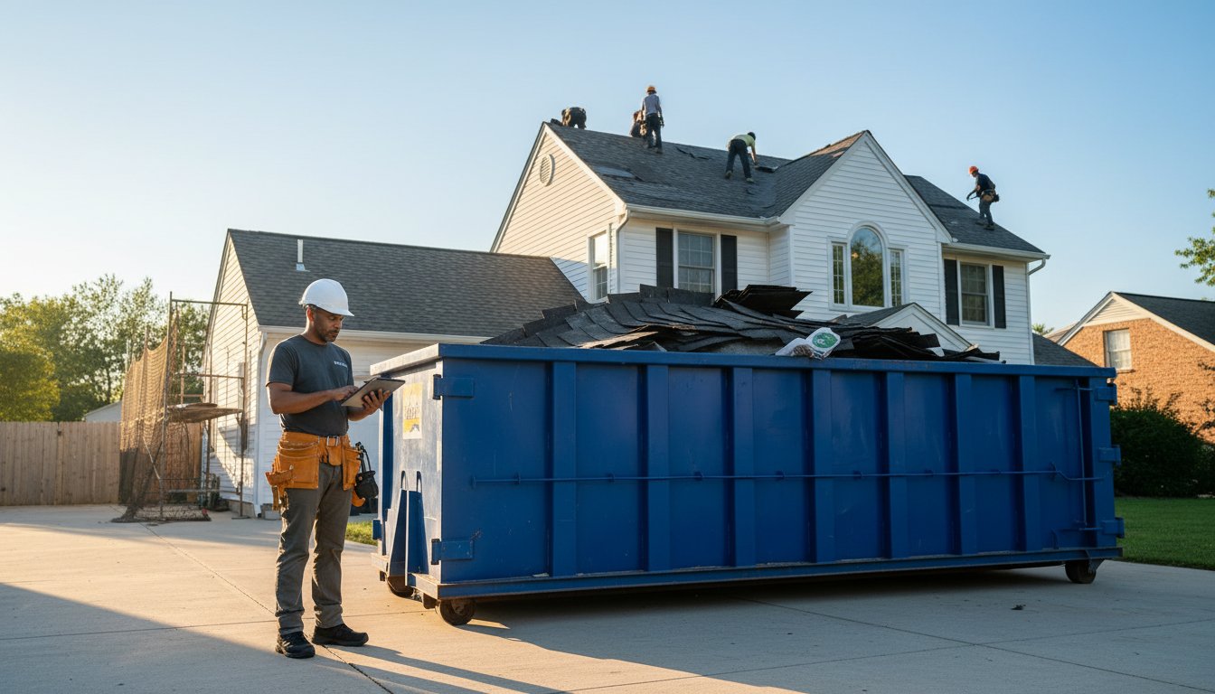 How to Estimate Shingle Weight for a Dumpster in New York, Illinois, and Massachusetts