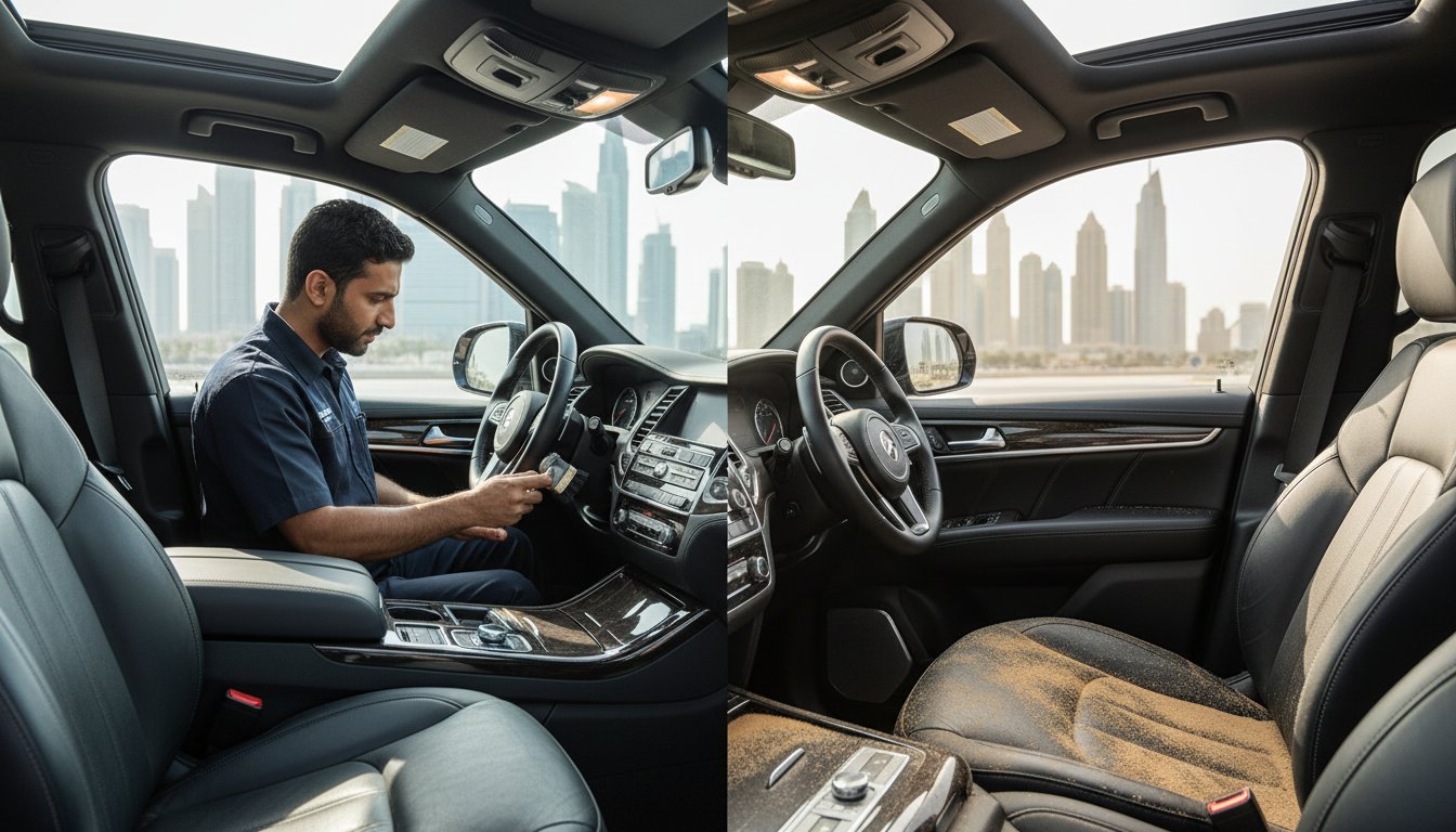Car Interior Cleaning in Dubai: Professional Detailing vs. DIY Maintenance (2026 Guide)