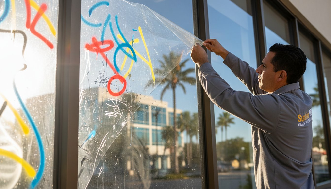 Anti-Graffiti Film Guide: Protecting Your South Florida Glass Assets in 2026