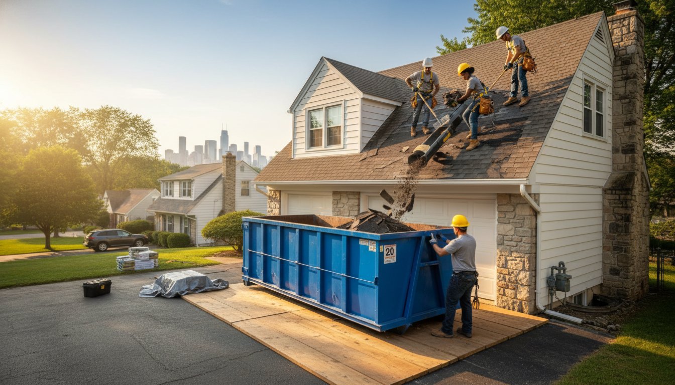 Dumpster Rental for Roofing Shingle Removal in NY, NJ, and IL: 2026 Guide