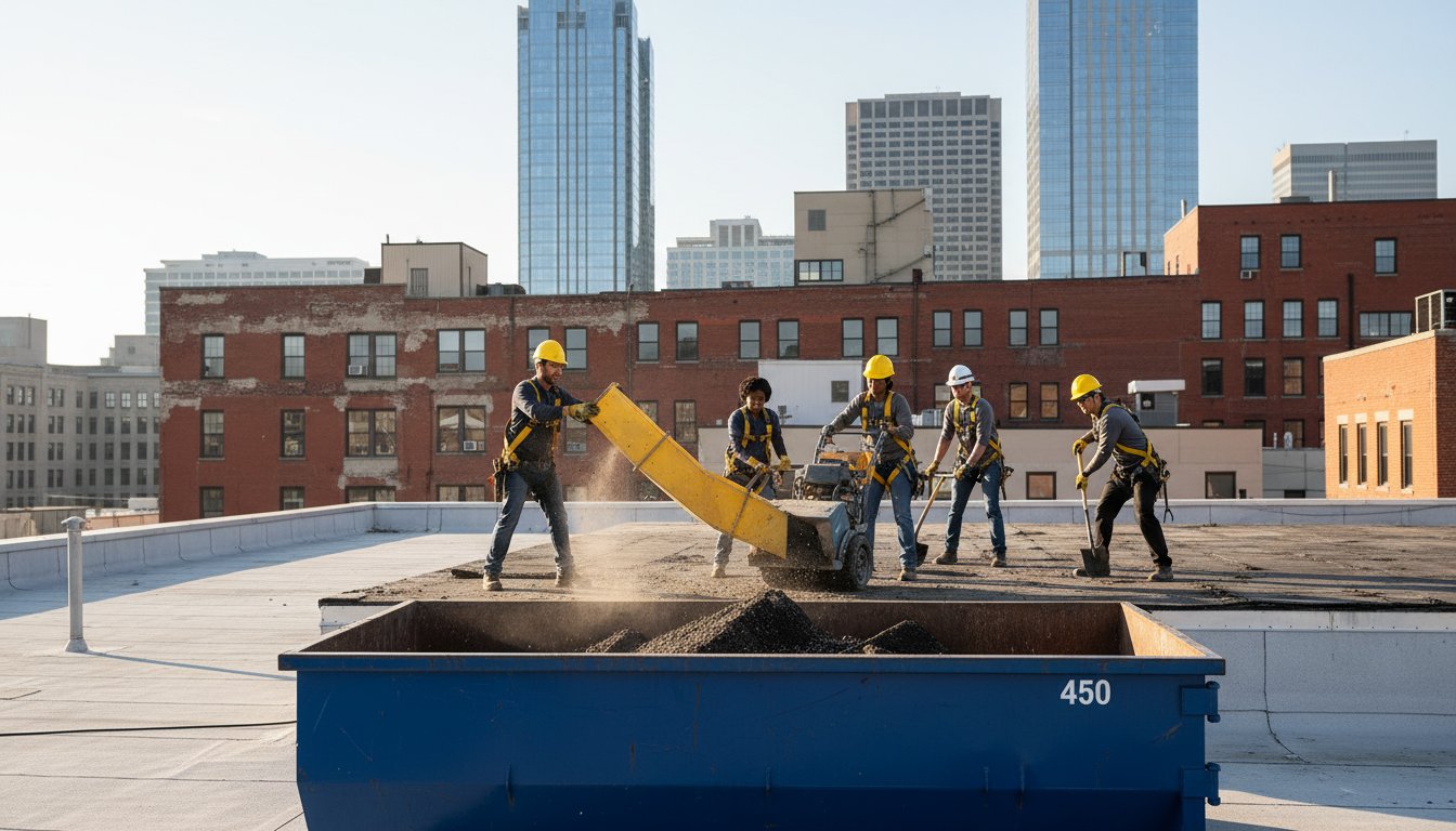 Commercial Roofing Tear-Off Waste Management: A Contractor's Guide to Efficiency