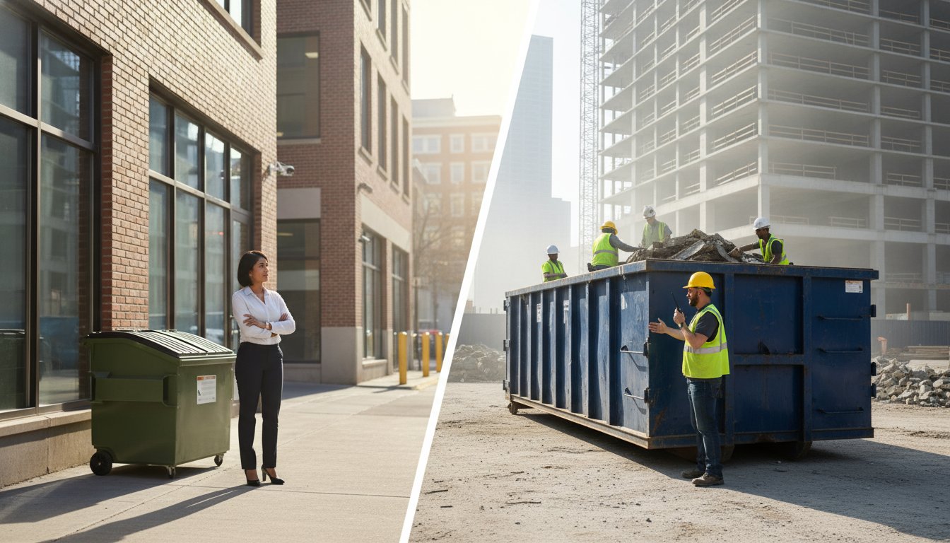 Commercial Front Load Dumpster vs. Roll-Off: Which One Does Your Business Need?