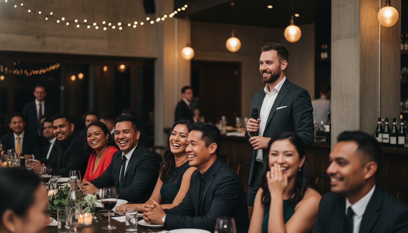 The Auckland Wedding MC for Dry Humour: Why Wit Beats Hype in 2026