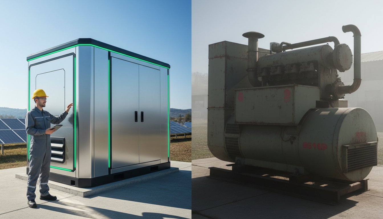 Costuri de operare BESS vs Generator Diesel în 2026: Analiza ROI pentru Industria din România