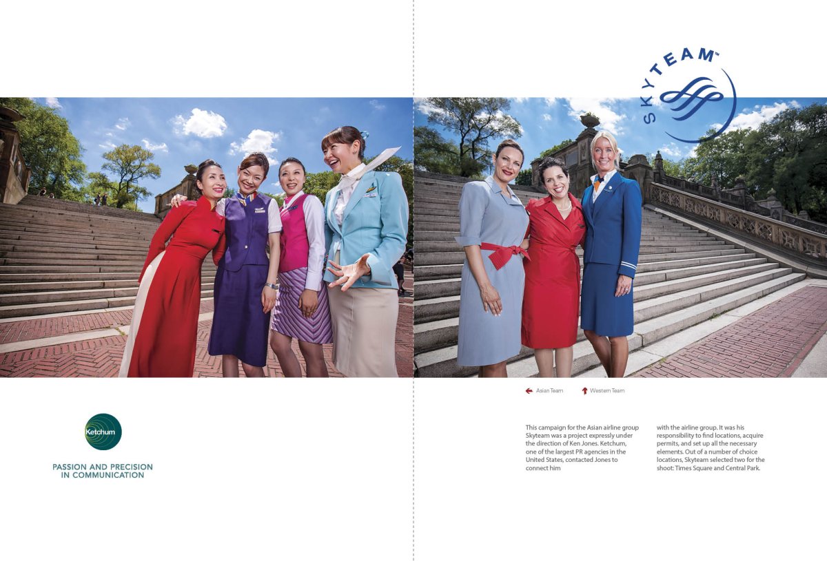SkyTeam Marketing stewardess Shot in NYC!