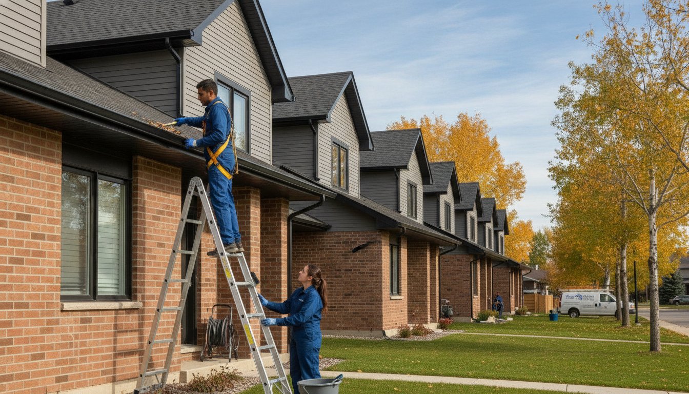Townhouse Complex Eavestrough Cleaning: The 2026 Guide for Winnipeg Boards & Managers
