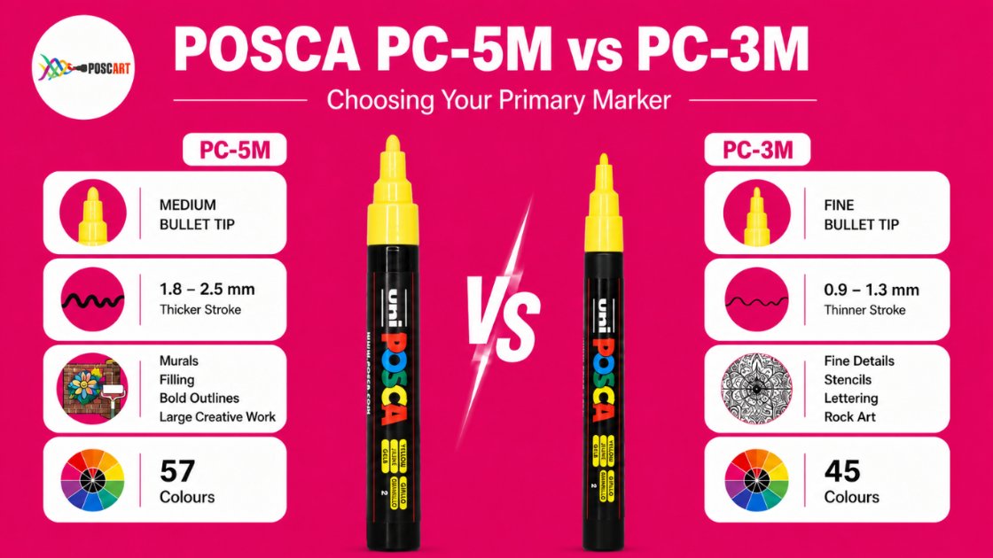 POSCA PC-5M vs PC-3M: Choosing the Right Paint Marker for Your Art