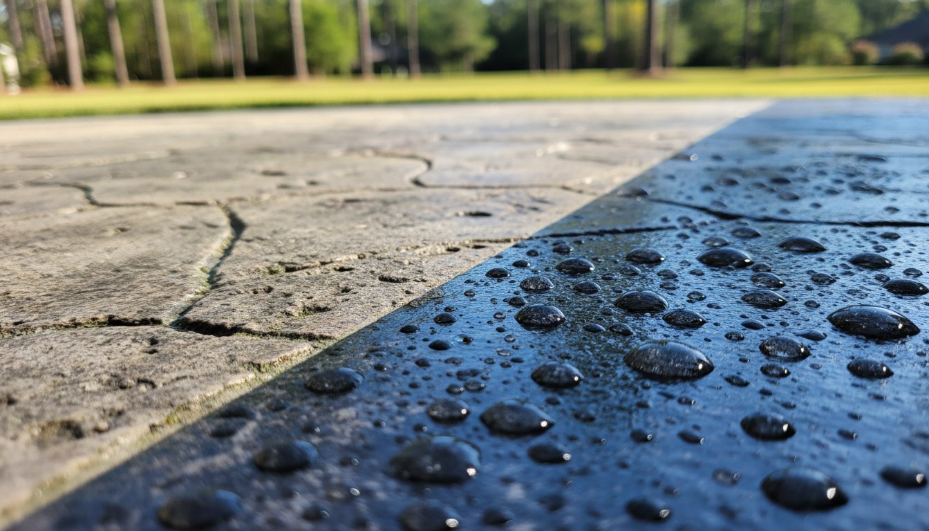 Sealing Stamped Concrete: The Science of Molecular Surface Protection