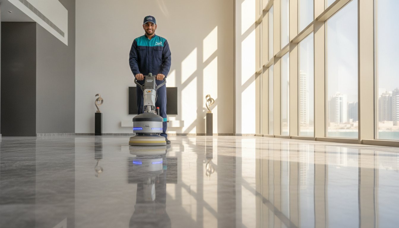 تلميع الرخام بالكريستال في الدمام: دليل شركة إتقان الشامل لاستعادة بريق الأرضيات 2026
