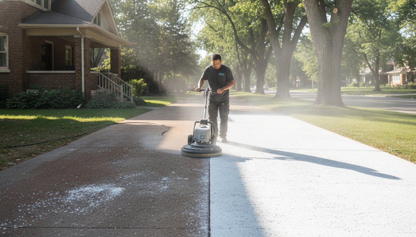 Professional Concrete Driveway Cleaning in Winnipeg: The 2026 Homeowner’s Guide