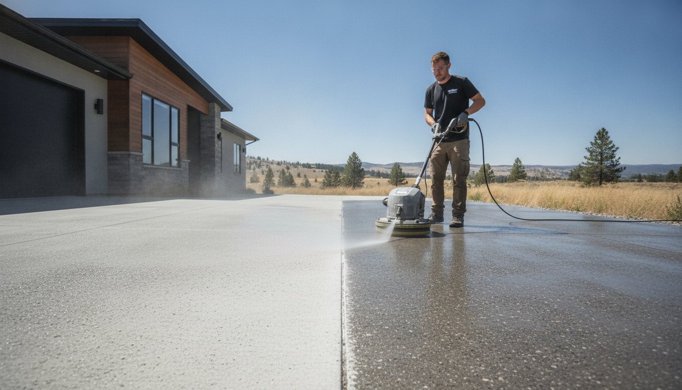 Professional Pressure Washing for Concrete Driveways in Kamloops: The 2026 Maintenance Guide