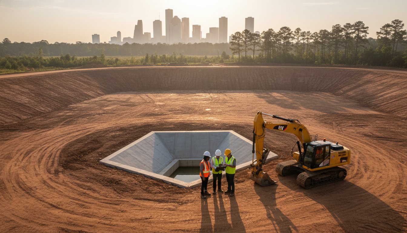 Detention Pond Construction in Texas: A Comprehensive Guide for Commercial Developers