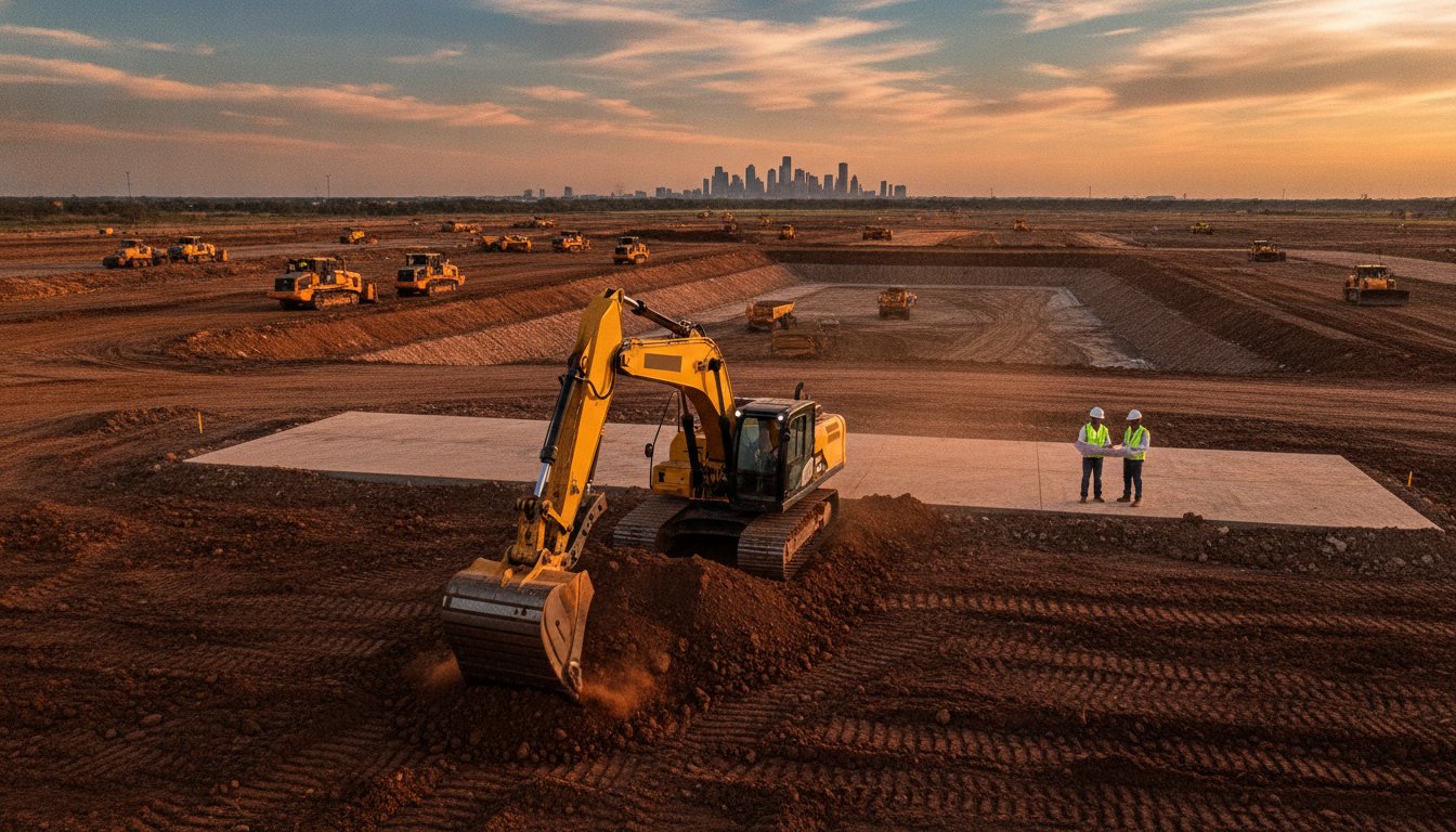 Large-Scale Mass Soil Excavation for Site Readiness