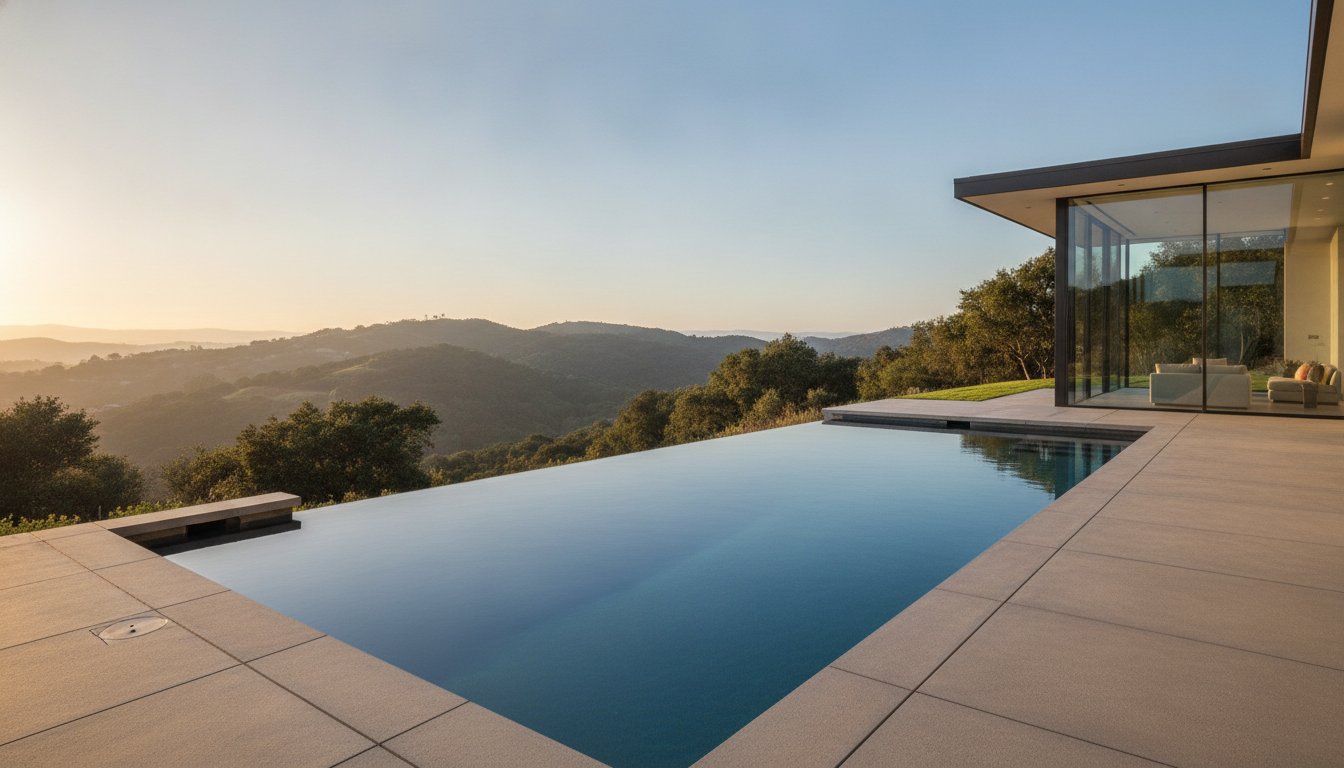 Geometric Pool Installation in Orinda: Engineering Architectural Elegance