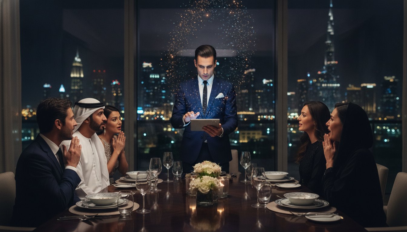 Magician for Intimate Dinner Party Dubai: Sophisticated Entertainment for Private Events