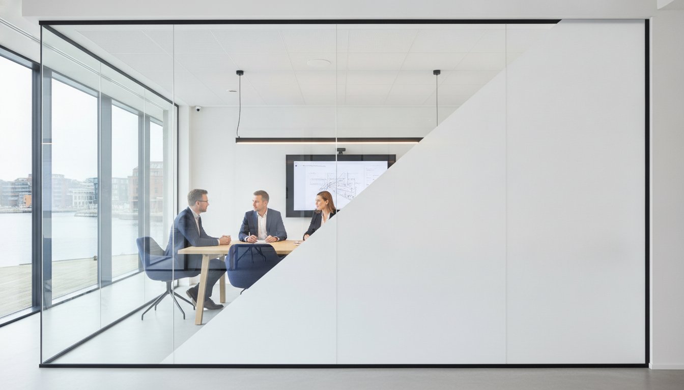 Innsynsskjerming for møterom: Fra glassbur til privat sone på ett sekund