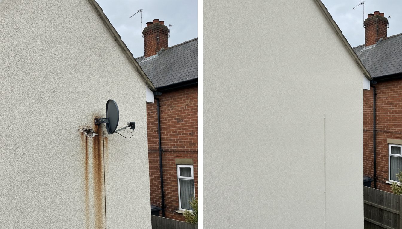Repairing Render After Bracket Removal: A Complete UK Homeowner’s Guide
