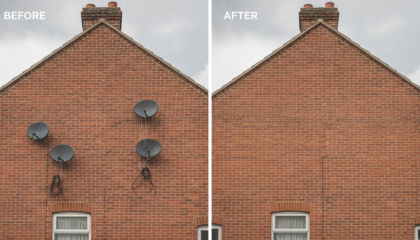 Removing Multiple Satellite Dishes from a Building: The Complete UK Guide (2026)