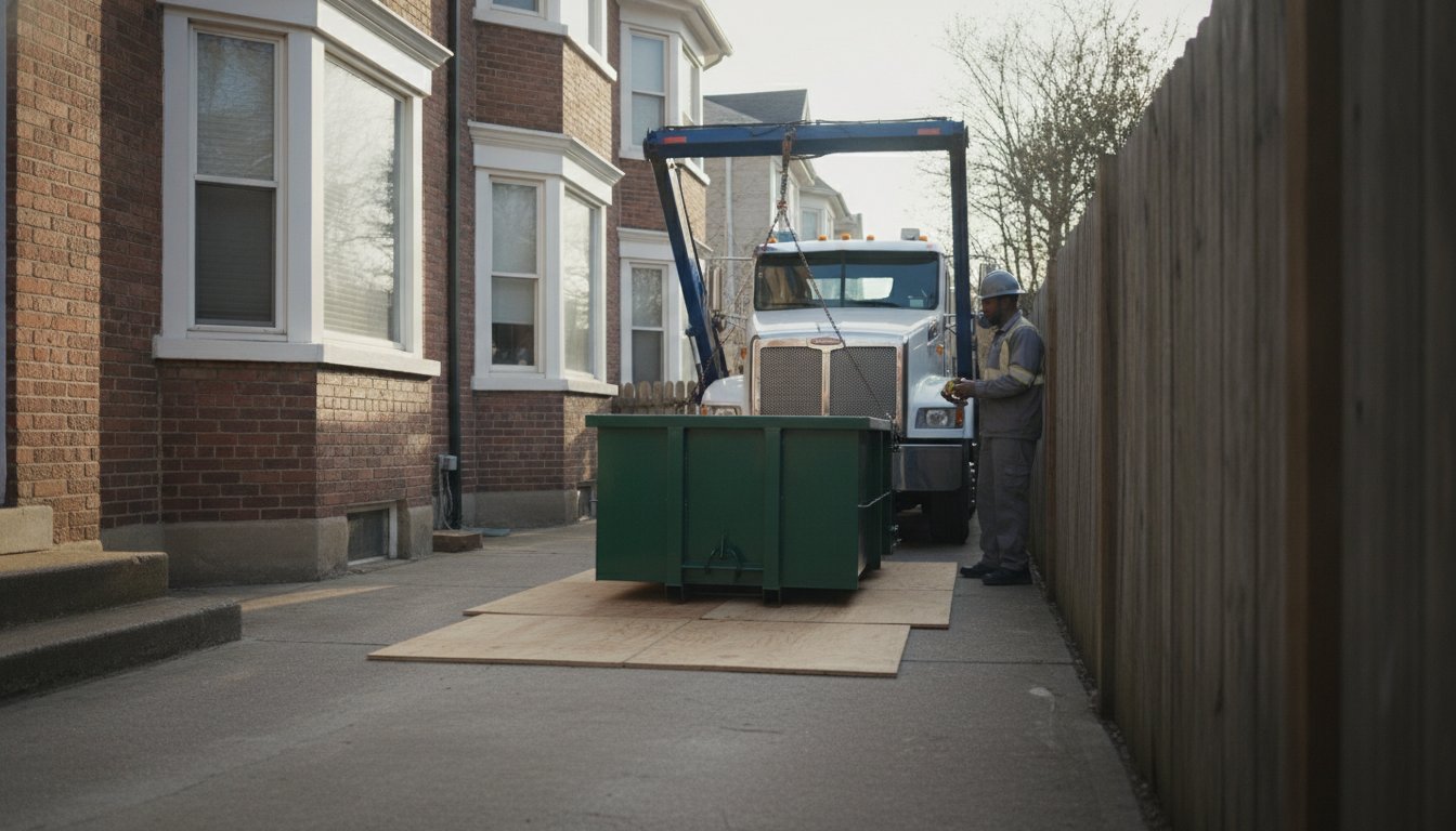 Dumpster Delivery in Tight or Narrow Driveways: The 2026 Logistics Guide