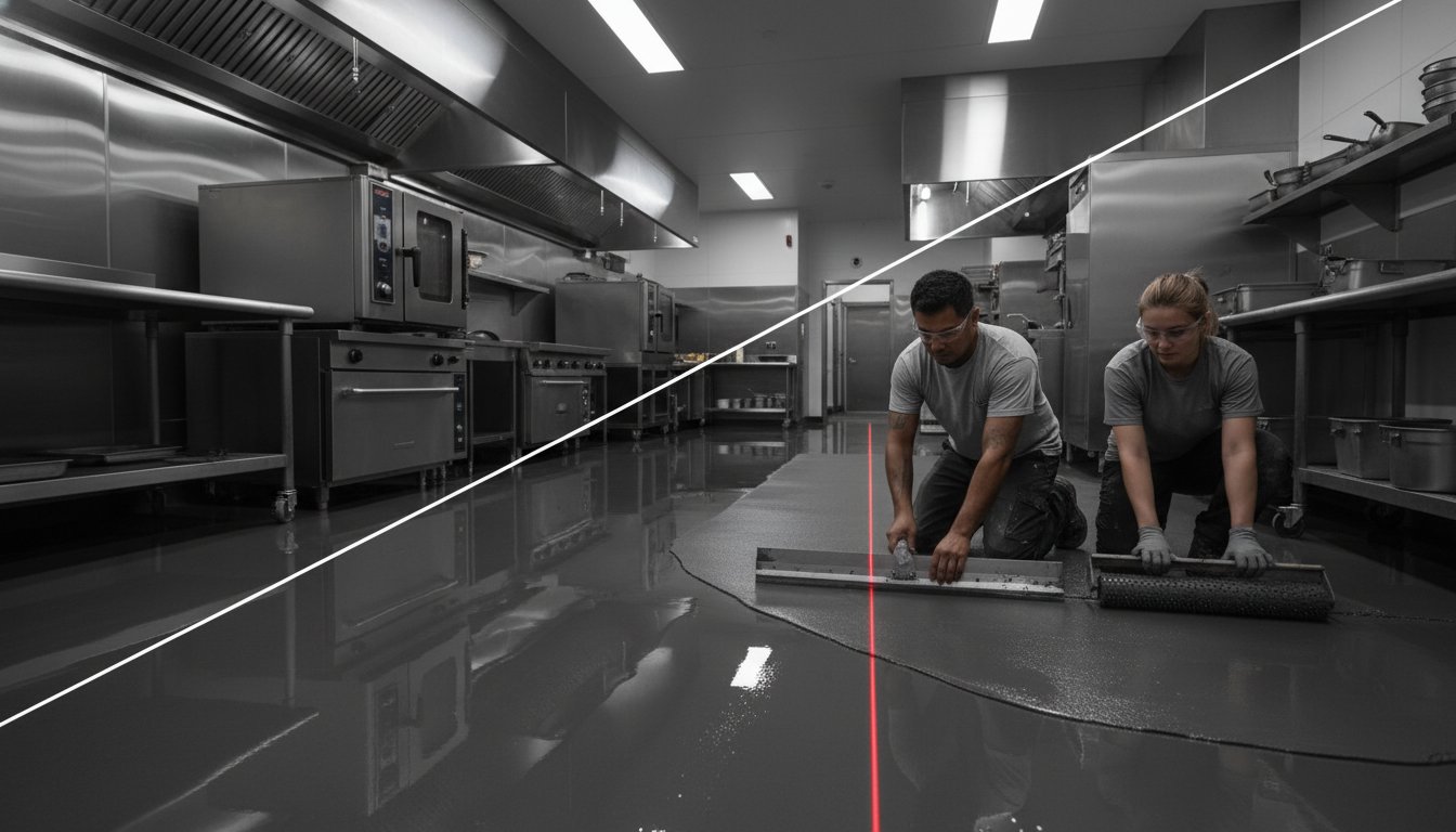 Commercial Kitchen Flooring Installation Timeline: A Manager’s Guide to Minimizing Downtime in 2026