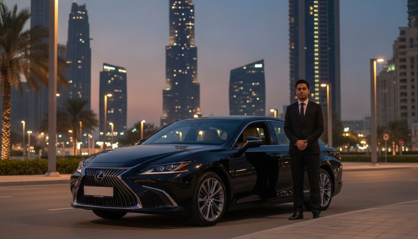 Lexus ES300h airport transfer Dubai