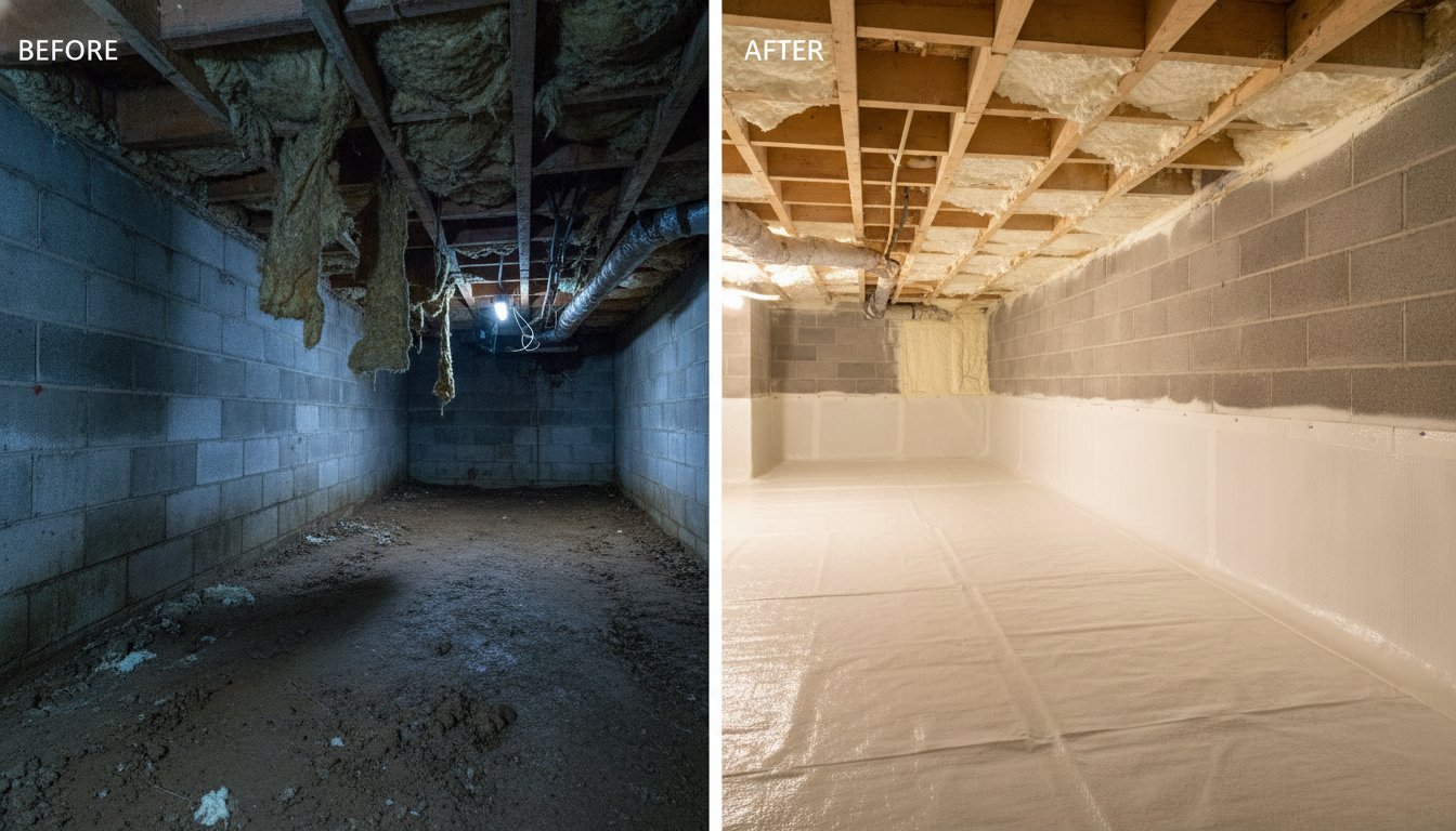 Crawlspace Moisture Insulation: A Homeowner’s Guide to a Dry, Efficient Home