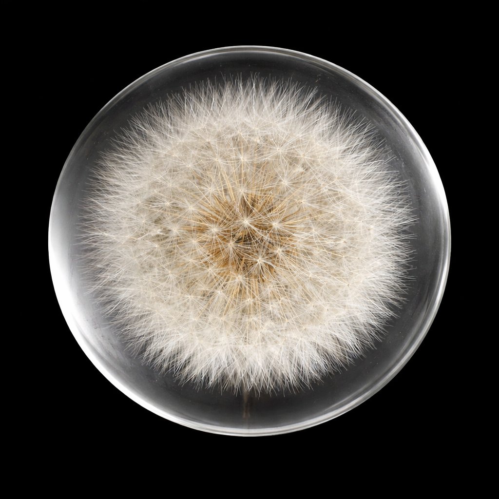 The Dandelion Resin Sphere: A Captured Breath of Nature