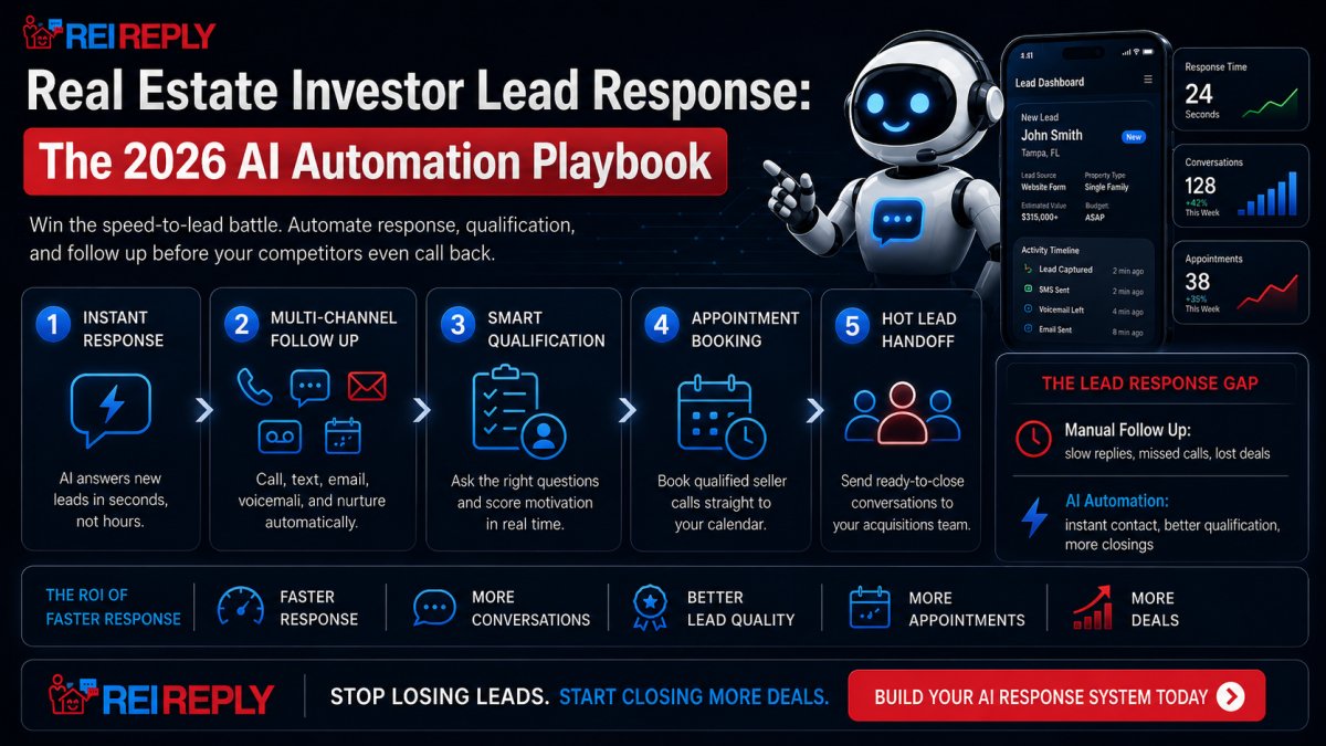 Real Estate Investor Lead Response: The 2026 AI Automation Playbook