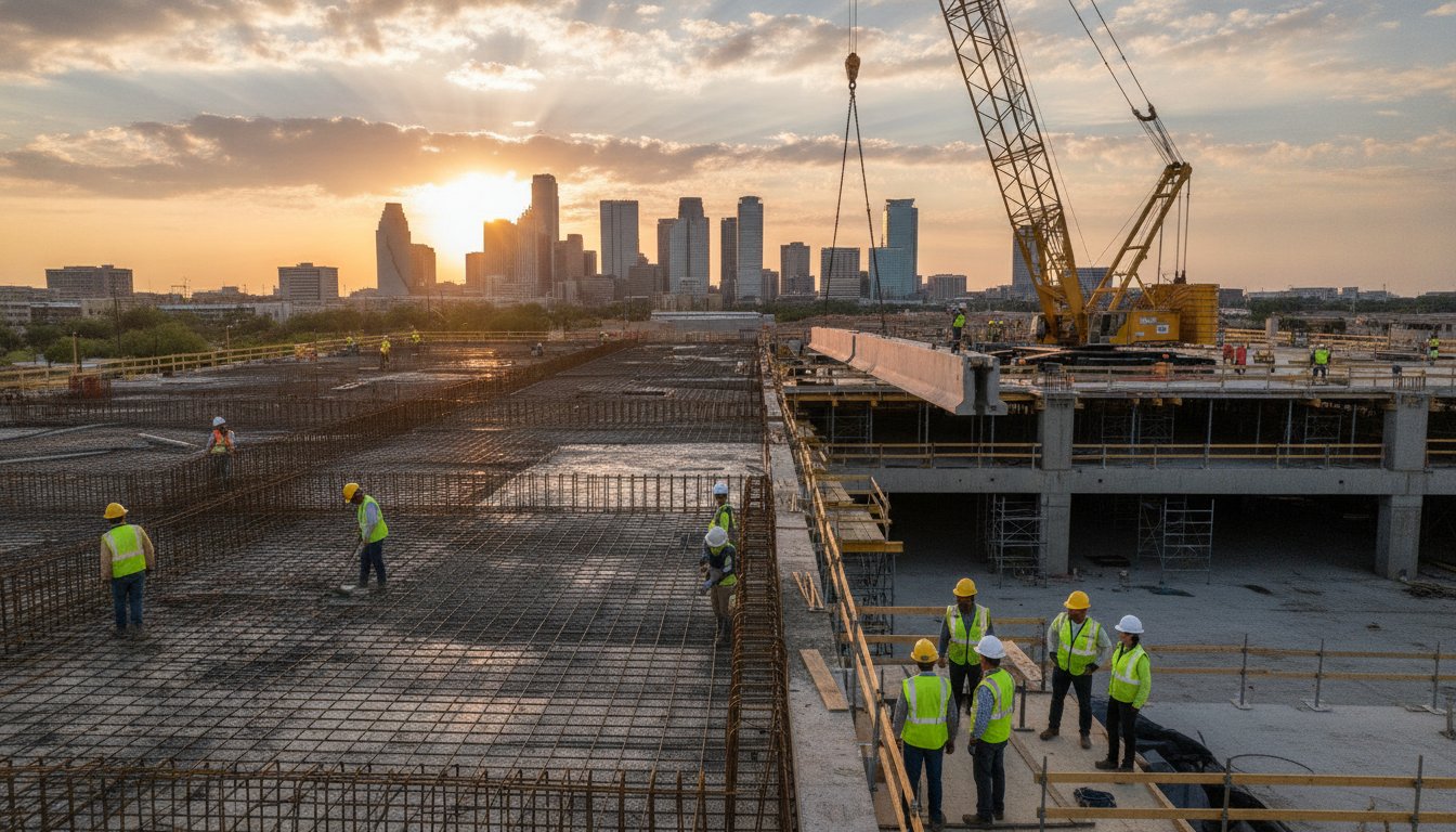 Parking Garage Foundation Contractor Texas: CIP vs. Precast Systems