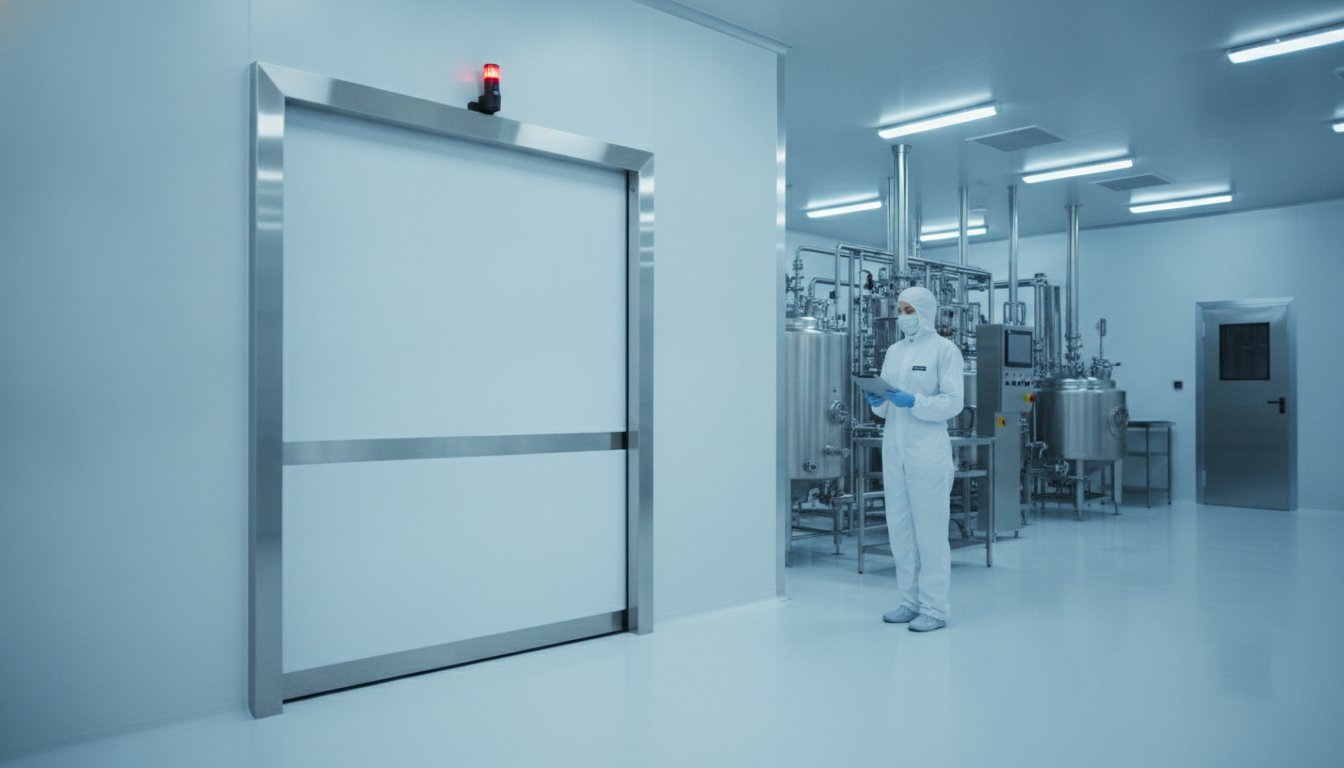 Bramy szybkobieżne dla farmacji: Jak wybrać rozwiązanie zgodne z normami GMP?