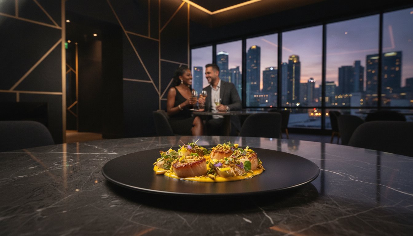 Restaurant Photography Brickell Miami: Defining Luxury Hospitality in the Financial District