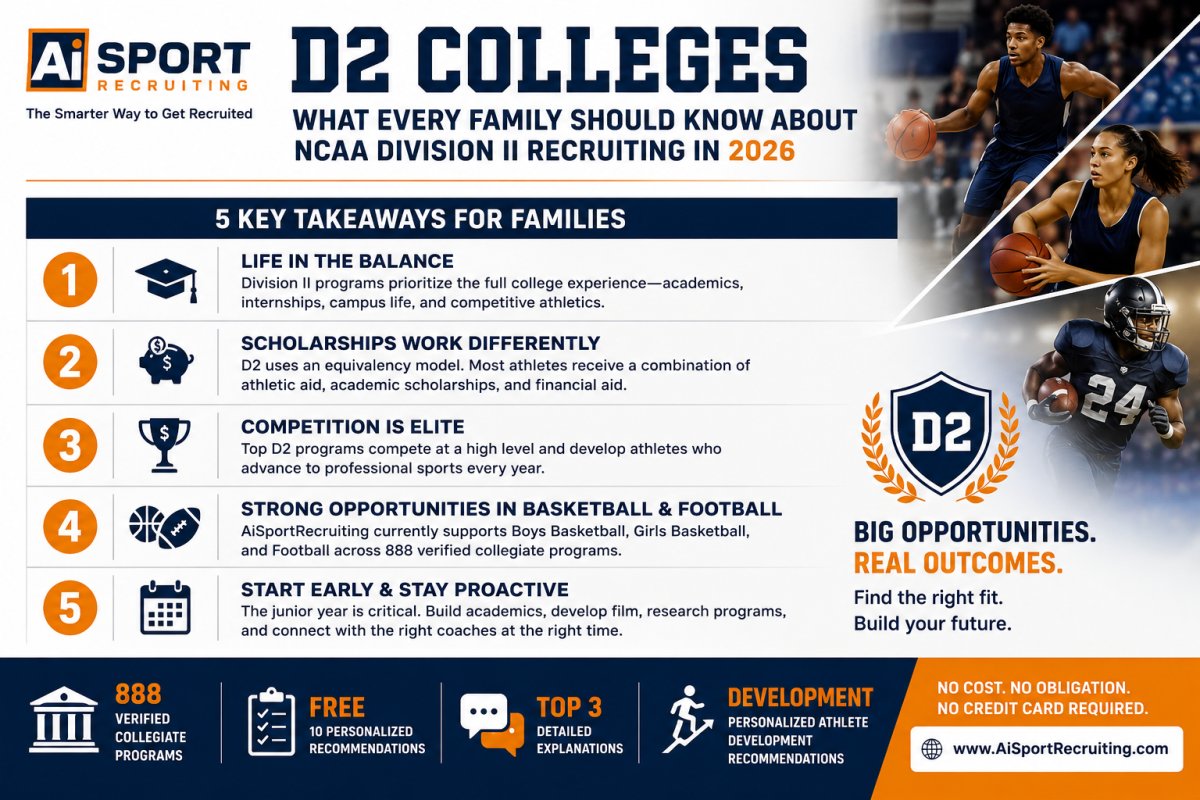 D2 Colleges: The Ultimate Guide to NCAA Division II Recruiting in 2026