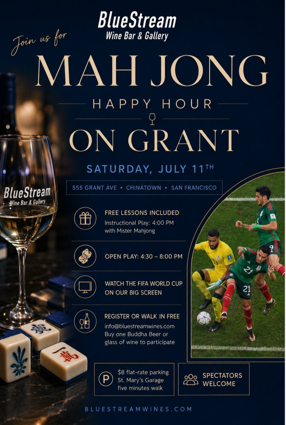 Mahjong Happy Hour on Grant Ave: Join Our Wine & Game Night