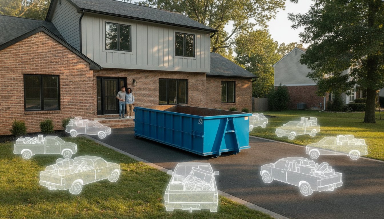 Calculating Pickup Truck Loads for a 20 Yard Dumpster: The 2026 Guide