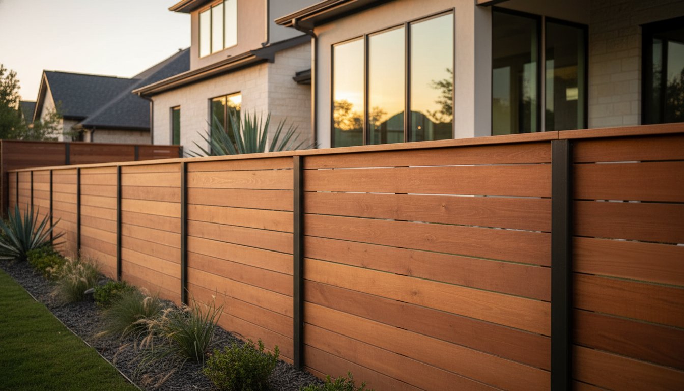 Horizontal Cedar Fence Austin: Modern Design Meets Texas Durability