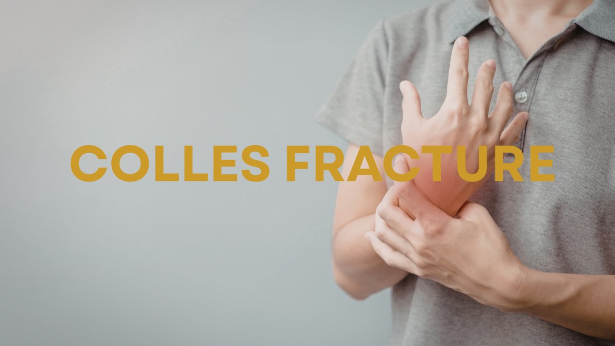 Person with colles fracture