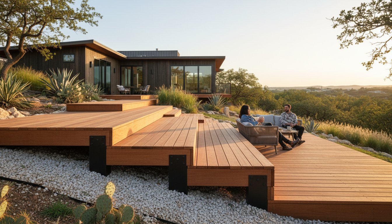 Multi-level deck design ideas for Austin backyards