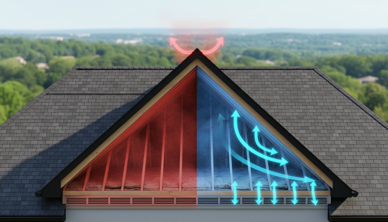 Roof Ventilation in Cumming & Atlanta: The Homeowner’s Guide to Attic Airflow