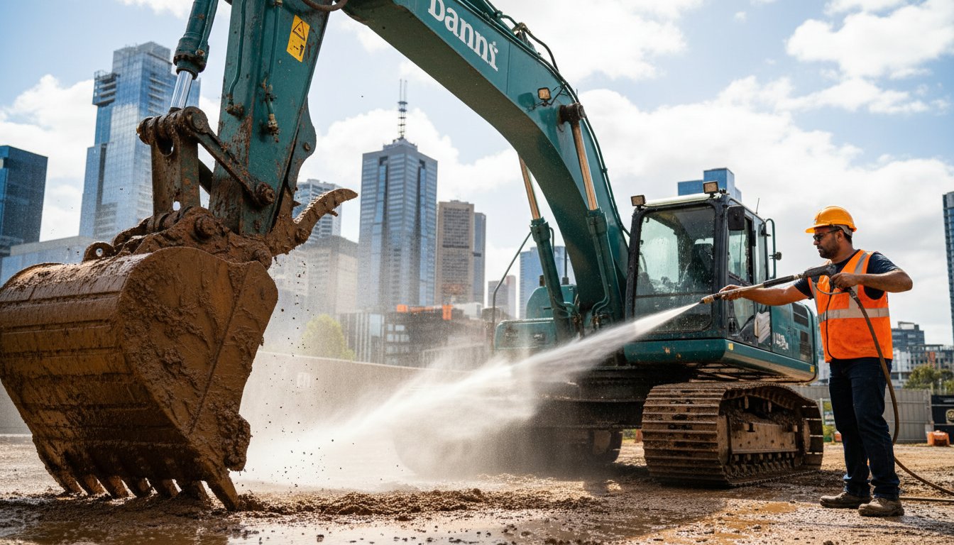 Construction Equipment Washing Melbourne: The 2026 Site Manager’s Guide